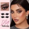 2-in-1 Reusable Eyeshadow & Eyelash Makeup Stickers, Lazy Eye Shadow Eyelash Patch | Makeup Stencils Sticker For All Eye Shapes, 2 Pairs view 2