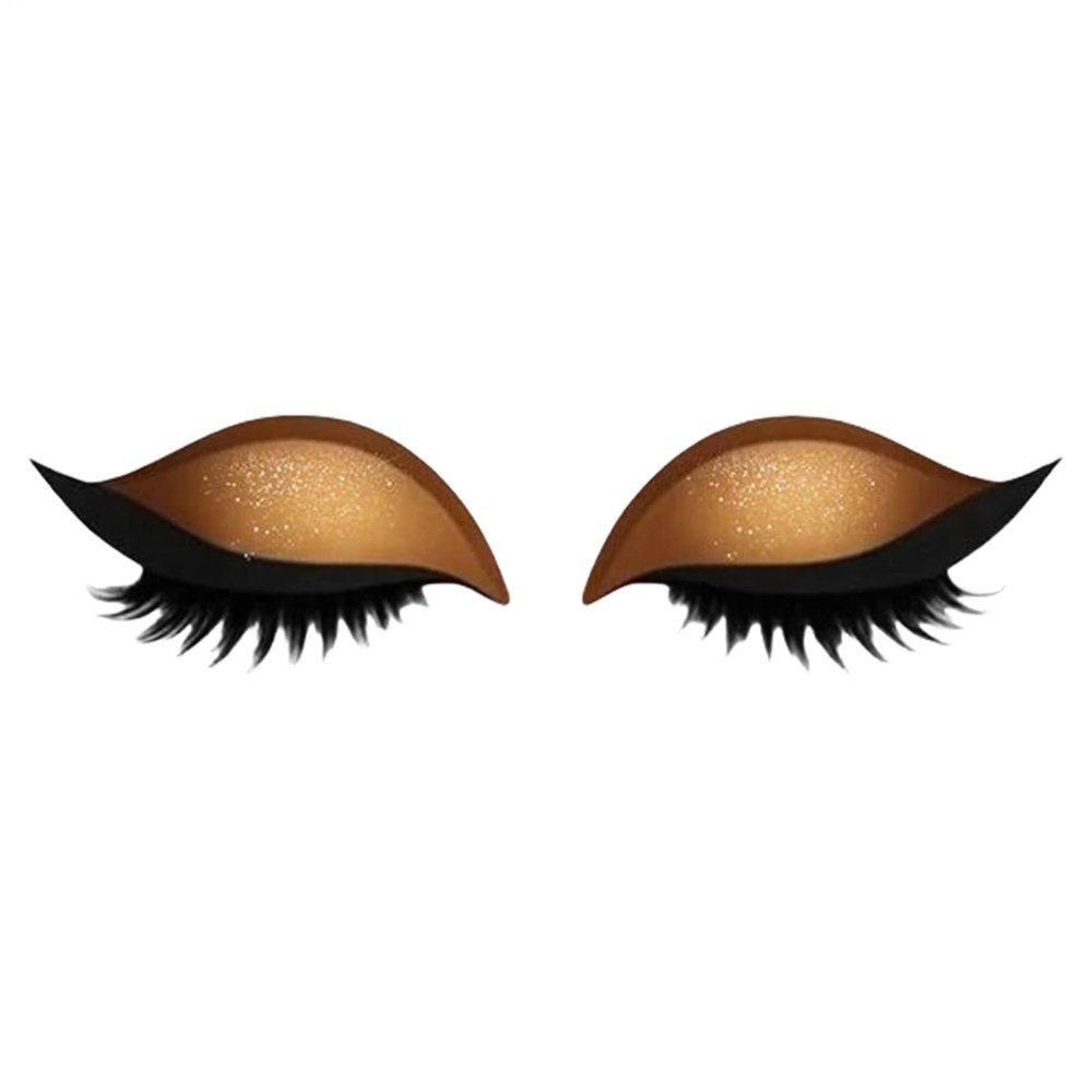 2-in-1 Reusable Eyeshadow & Eyelash Makeup Stickers, Lazy Eye Shadow Eyelash Patch | Makeup Stencils Sticker For All Eye Shapes, 2 Pairs