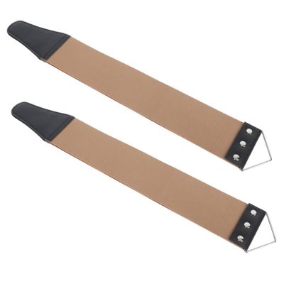 DECHOUS 2Pcs Dual Sided Razor Strop Tool Manual Leather Sharpening Cloth for Smooth Shaving Durable Practical Shaver Strop for Barbers Home Use