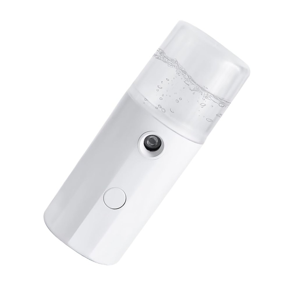 KAILIKETIY 1Pc USB Rechargeable Nano Facial Mister Sprayer Cool Mist Hydration Device for Soothing Skin Mineral Water Portable Beauty Tool White