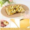 9 Pcs Gold Facial Supplies Large Gold Skincare Tray 4 Stainless Steel Facial Mask Mixing Bowls 4 Esthetician Mixing Spoons Spa Tray Esthetician Bowls for Mask Body Care Bathroom view 3