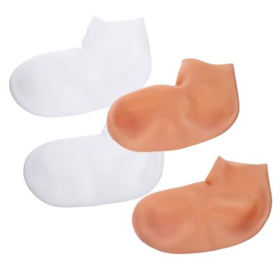 DEARMAMY Moisturizing Foot Socks 2 Pairs Elastic Lotion Socks for Dry Cracked Feet for Women Heel Protection and Hydration