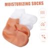 DEARMAMY Moisturizing Foot Socks 2 Pairs Elastic Lotion Socks for Dry Cracked Feet for Women Heel Protection and Hydration view 4