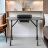 BEUDUOQI Portable & Foldable Manicure Table, Nail Desk Workstation with 4 Lockable Wheels, Client Wrist Pad, Free Carrying Bag, Professional Nail Desk for Home Travel Beauty Salon Workstation,Black a view 2