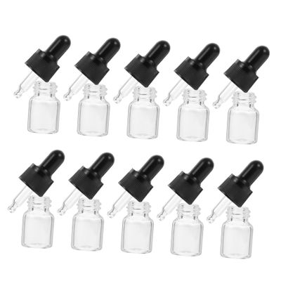 DECOMELODY 5ml Glass Dropper Bottles 10-Pack Essential Oil Dispensers Leakproof Design for Aromatherapy Home Use and DIY Crafts