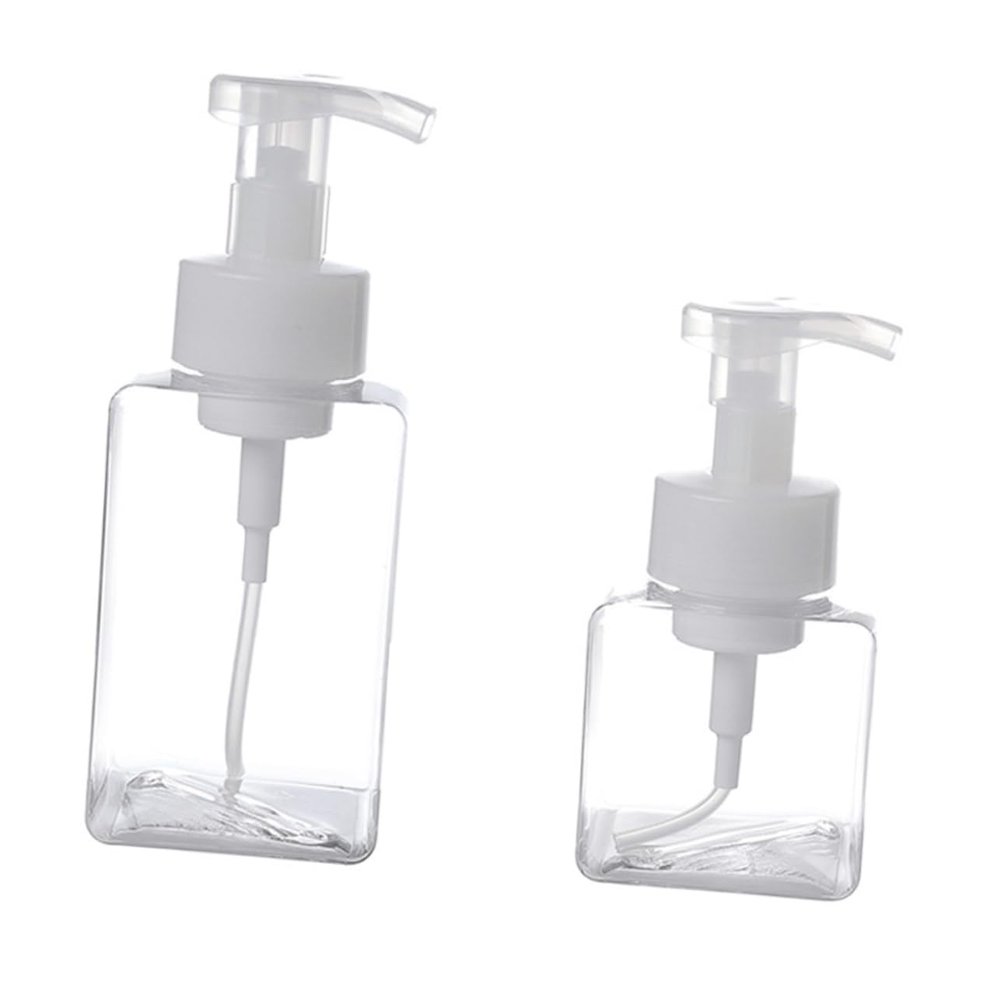 Cabilock 2 Pcs 400ml Foaming Pump Dispenser Bottle for Hand Soap and Makeup Refillable Bubble Maker Containers for Cosmetics White