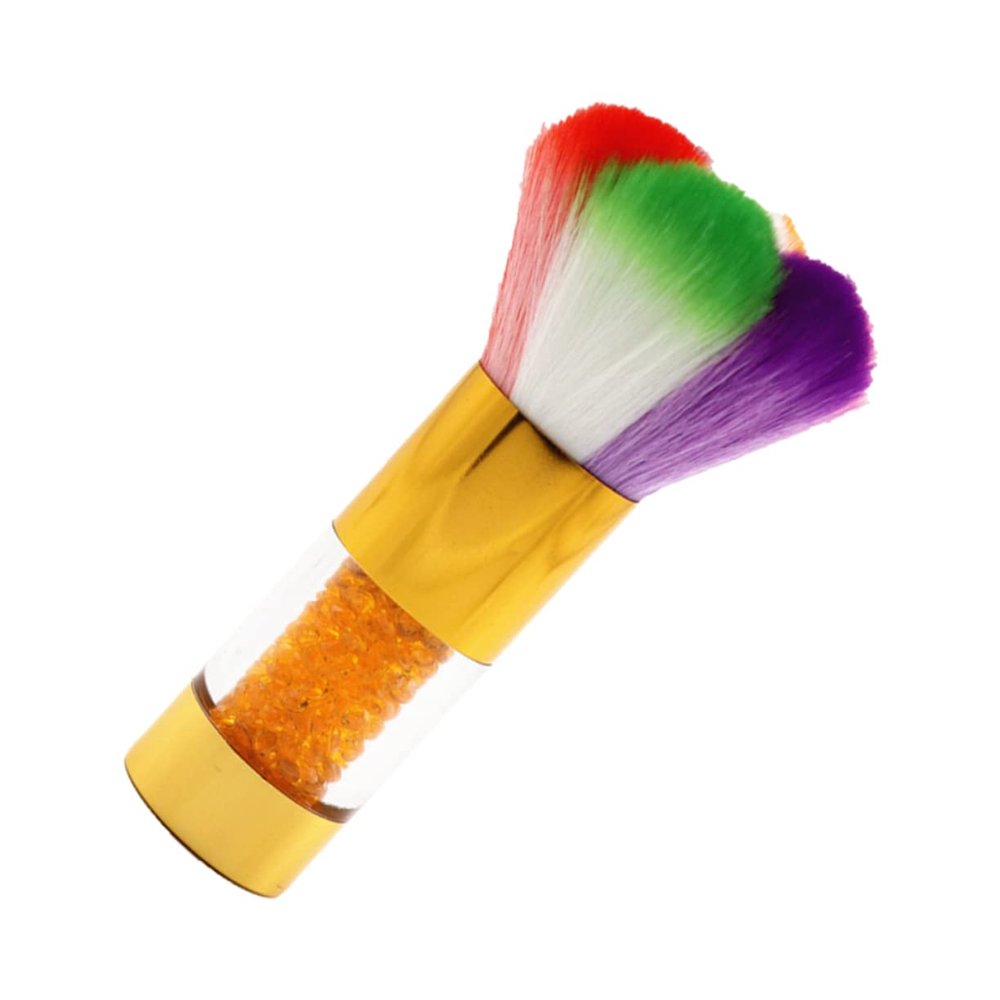 GALPADA Colorful Soft Bristle Nail Dust Brush Rhinestone Handle Portable Nail Cleaner for Manicure Supplies and Powder Cleaning