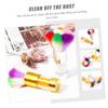GALPADA Colorful Soft Bristle Nail Dust Brush Rhinestone Handle Portable Nail Cleaner for Manicure Supplies and Powder Cleaning view 2