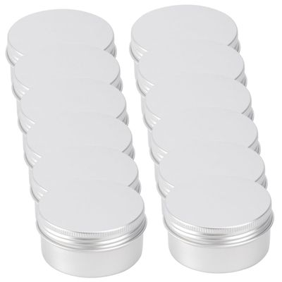BATHVEVE 12Pcs Aluminum Lip Balm Containers Multi Function Screw Tins for Daily Use Travel Friendly Cosmetic Storage Leak Cream Cases for Lotion and Ointments
