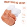 OATIPHO Moisturizing Lotion Socks for Cracked Feet 2 Pairs Elastic Spa Socks for Women Reusable Foot Care Treatment for Dry Skin Overnight Hydration view 2