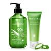 Aloderma Aloe Vera Gels Set, 2 Pieces - 300g Aloe Vera Gel + Tea Tree Oil, 114g Aloe Vera Gel - Hydrating, Soothing, Moisturizing view 1