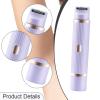 FashionCha Bikini Trimmer for Women Facial Hair Remover Double Heads Portable Easy Cleaning Electric for Women for Chin Underarm, Violet view 4