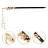 MUCKLILY Wooden Hair Chopsticks for Women Vintage Hair Sticks with Tassel for Parties Cosplay and Weddings Durable Wood and Jade Hair Accessories for Elegant Hair Buns view 3