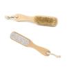 LIFKOME Double-Sided Pumice Foot Scrub Brush Set 2pcs Natural Bristle Callus Remover for Pedicure Care for Exfoliating Dead Skin on Feet and Heels view 1