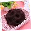 DECOMELODY 1Pc Flower Design Synthetic Hair Updo Clip Durable Chignon Jaw Clip for Women Dark Brown Hair Bun Accessory for Creating Elegant Hairstyles view 3