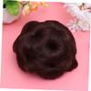 DECOMELODY 1Pc Flower Design Synthetic Hair Updo Clip Durable Chignon Jaw Clip for Women Dark Brown Hair Bun Accessory for Creating Elegant Hairstyles view 4