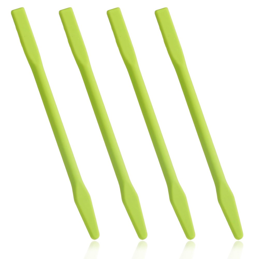 4PCS Eyebrow Wax Sticks, Silicone Eyebrow Wax Stick, Green Waxing Spatulas, Non-Stick Waxing Spatulas, Reusable Hair Removal Sticks For Home Salon and Body Use, Hard Wax-Stick