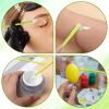 4PCS Eyebrow Wax Sticks, Silicone Eyebrow Wax Stick, Green Waxing Spatulas, Non-Stick Waxing Spatulas, Reusable Hair Removal Sticks For Home Salon and Body Use, Hard Wax-Stick view 4