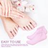 BATHVEVE 4 Pairs Silicone Moisturizing Socks for Women Gel Spa Foot Care Socks Soft Foot Cover for Hydration and Comfort view 4
