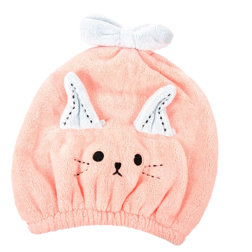 BIUDECO Cartoon Coral Fleece Hair Drying Bonnet for Lightweight Hair Wrap Towel Quick Drying Hair Towel for Boys for Home Travel and Bathing