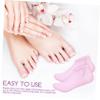 EXQUIMEUBLE 4Pairs Silicone Moisturizing Socks for Women Soft Foot Care Spa Socks Comfortable and Skin Friendly Gel Socks for Dry Cracked Feet Suitable for Daily Use and Relaxation view 4