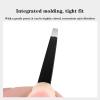 4-Piece Professional Tweezers Set, Stainless Steel Precision Tweezers for Eyebrows, Ingrown Hair & Splinter Removal, Includes Travel Case, Black - Perfect for Men & Women view 3