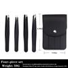 4-Piece Professional Tweezers Set, Stainless Steel Precision Tweezers for Eyebrows, Ingrown Hair & Splinter Removal, Includes Travel Case, Black - Perfect for Men & Women view 4