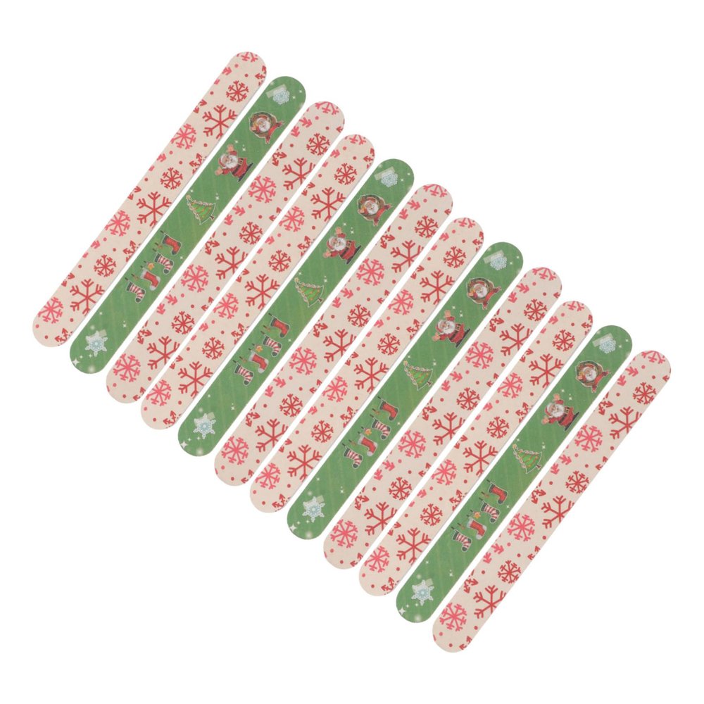 OUNONA 12Pcs Christmas Nail Files Cute Design Manicure Pedicure Tools for Women for Nail Art Smoothing Shaping Natural Nails