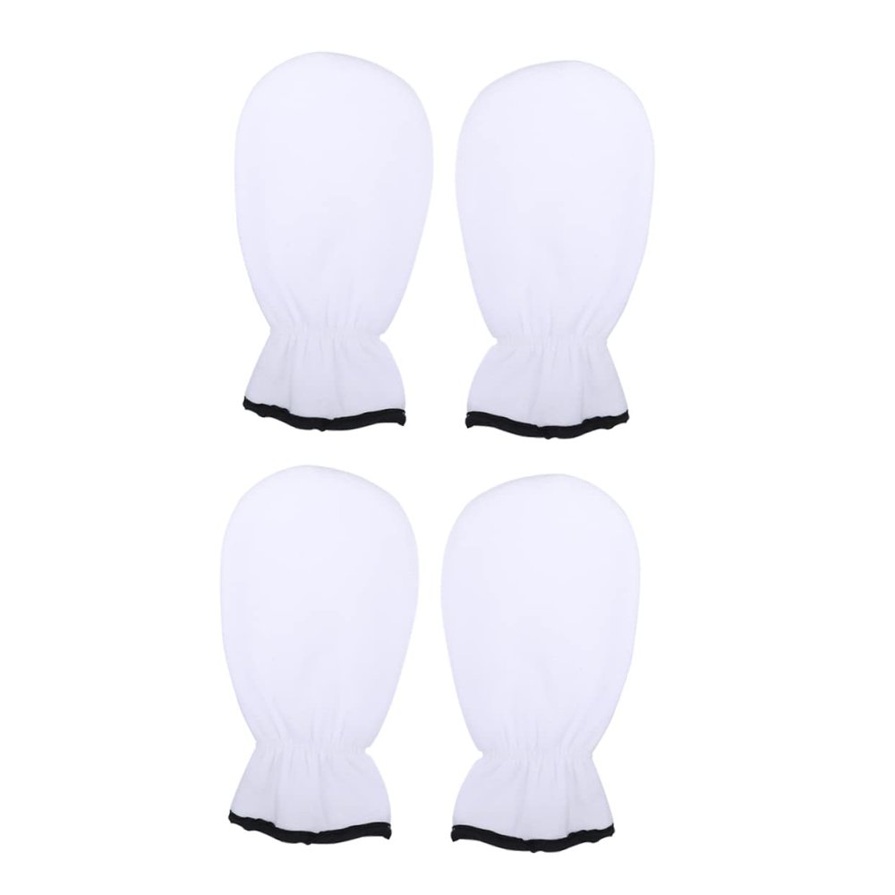 DEARMAMY 2Pairs Paraffin Wax Gloves Hand Care Treatment Mittens for Heated Spa Exfoliating Hand Covers Soft Flannelette for Dry Skin Circulation Boost