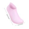 DECHOUS 4Pairs Silicone Moisturizing Socks for Women Foot Protective Spa Use Socks Elastic Gel Socks for Dry Cracked Skin Pink Nude Colors for Foot Care and Hydration view 2