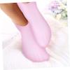 DECHOUS 4Pairs Silicone Moisturizing Socks for Women Foot Protective Spa Use Socks Elastic Gel Socks for Dry Cracked Skin Pink Nude Colors for Foot Care and Hydration view 3