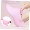 DECHOUS 4Pairs Silicone Moisturizing Socks for Women Foot Protective Spa Use Socks Elastic Gel Socks for Dry Cracked Skin Pink Nude Colors for Foot Care and Hydration view 4