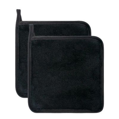 2-Pack Reusable Makeup Remover Cloths for Face  20cm Soft Polyester Washable Makeup Pads, Square Makeup Towels, Non-Chemical Face Washcloths for Daily Cleansing (JMJ07-15cm-2pc)