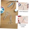CALLARON 2Pcs Stainless Steel Grooming Scissors Set Rounded Tip Nose Hair and Beard Trimming Tool for Mens Grooming Kits Ergonomic Design to Maintain view 3