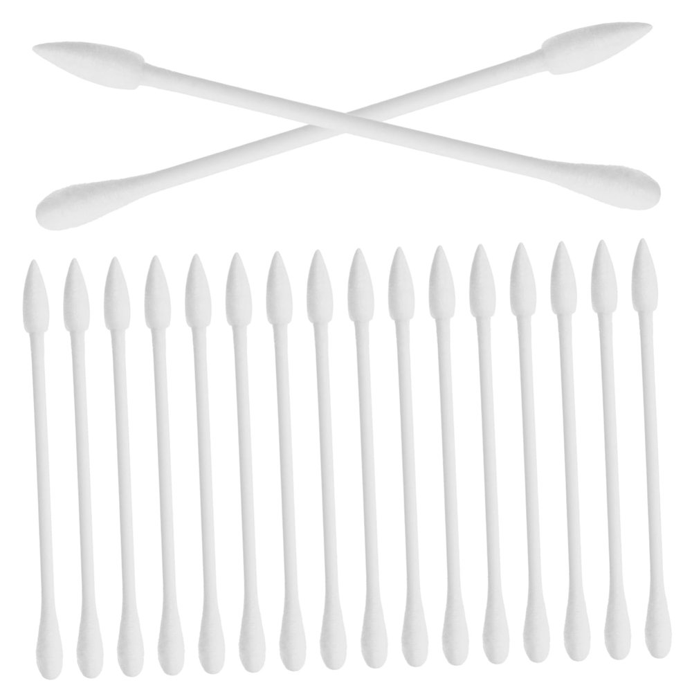 DEARMAMY 30pcs Double-Headed Cotton Swabs Disposable Ear Cleaning Tools Paper Roll Hypoallergenic and Soft for Travel and Makeup Application