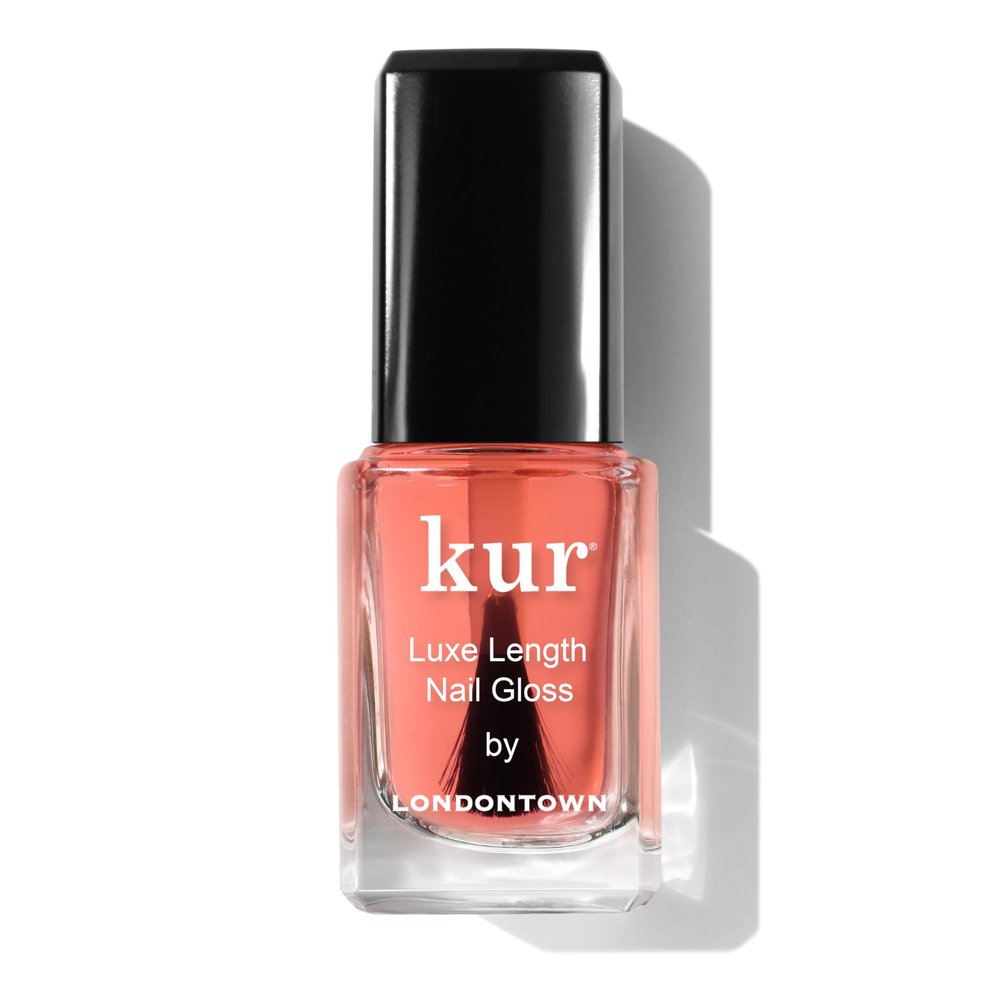 LONDONTOWN Luxe Length Nail Gloss  Strengthens & Protects Nail Length, Boosts Keratin & Ceramide Production, Prevents Breakage, .4 fl oz
