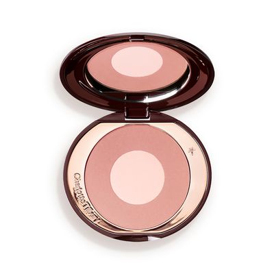 Charlotte Tilbury Cheek to Chic Powder Blush - Two-Tone Cheek Makeup with a Radiant, Luminous Finish - Buildable Color that Smooths, Buffs & Blends for a Light Reflecting Glow - Pillow Talk Original
