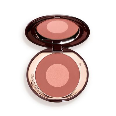 Charlotte Tilbury Cheek to Chic Powder Blush - Two-Tone Cheek Makeup with a Radiant, Luminous Finish - Buildable Color that Smooths, Buffs & Blends for a Light Reflecting Glow - Pillow Talk Deep