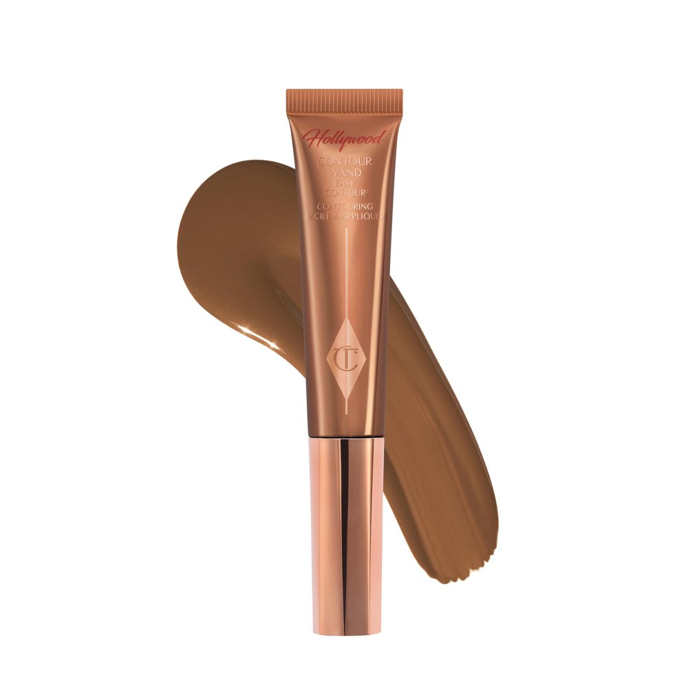 Charlotte Tilbury Hollywood Liquid Contour Wand - Easy-to-Use Contour Stick & Liquid Bronzer for Sculpting & Shaping - Leaves a Natural-Looking Sculpted Finish - Medium