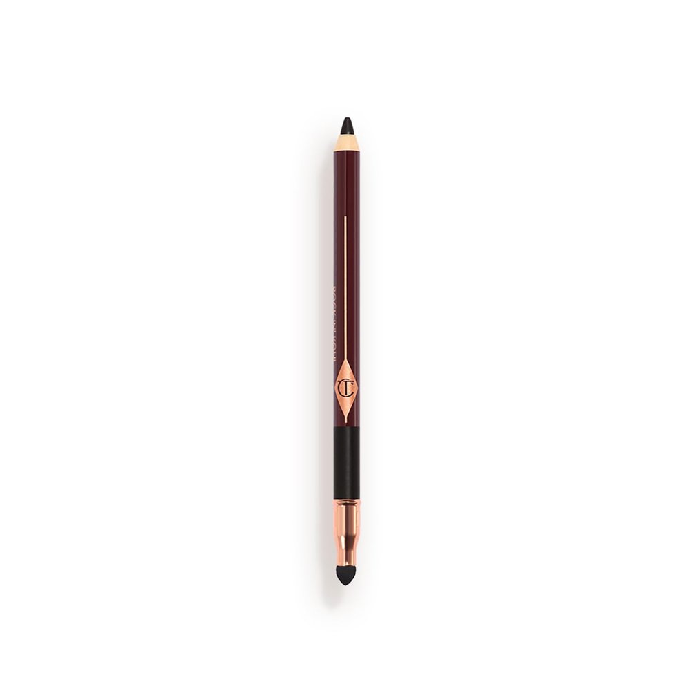 Charlotte Tilbury Rock 'N' Kohl Eyeliner Pencil - Waterproof Eyeliner with a Precision Smudger Tip - Infused with an Enhanced Kajal Formula for Sultry, Smokey Eyes - Bedroom Black