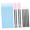 WOONEKY 1Set Eyebrow and Eyelash Cleaning Kit Disposable Eyelash Cleaning Rods Spiral Eyelash Brushes Cotton Swabs Random Color for Makeup Application and Eyelash view 1