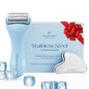 PLANTIFIQUE Facial Ice Roller and Stainless Steel Gua Sha Set - Cryotherapy Skin Care Massage Tools - Metal Massager Set for Puffy Face, Under Eyes and Body view 1