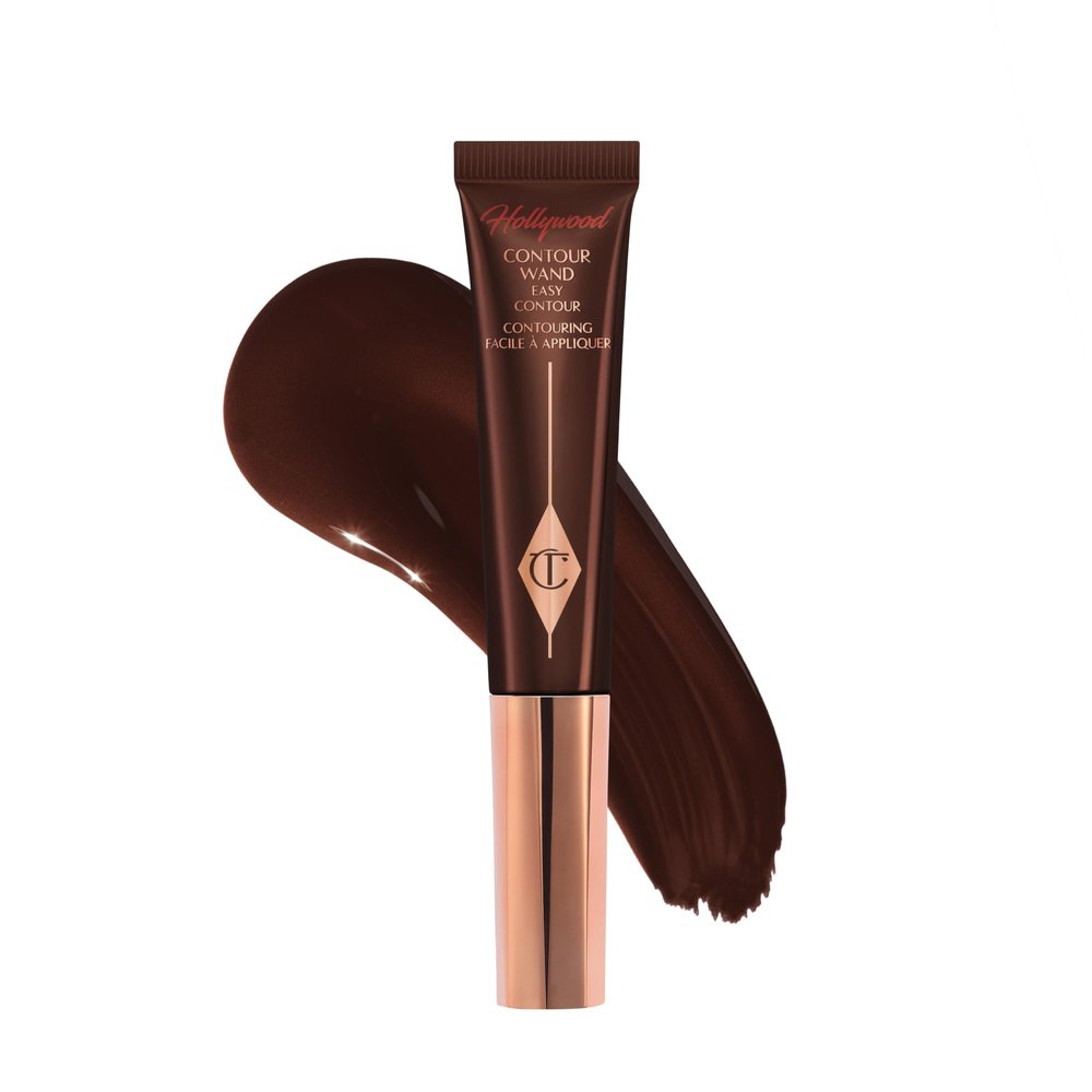 Charlotte Tilbury Hollywood Liquid Contour Wand - Easy-to-Use Contour Stick & Liquid Bronzer for Sculpting & Shaping - Leaves a Natural-Looking Sculpted Finish - Tan/Deep