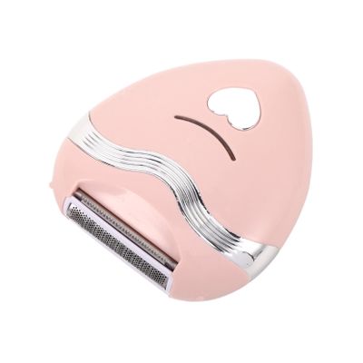 FOYTOKI 1Set Electric Trimmer for Women Portable Hair Removal Device Heart Shaped Shaver for Sensitive Skin for Travel Underarm and Legs Grooming Pink