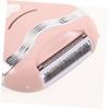 FOYTOKI 1Set Electric Trimmer for Women Portable Hair Removal Device Heart Shaped Shaver for Sensitive Skin for Travel Underarm and Legs Grooming Pink view 3