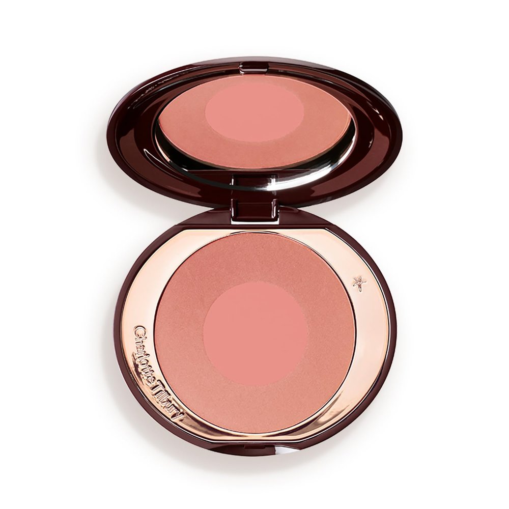 Charlotte Tilbury Cheek to Chic Powder Blush - Two-Tone Cheek Makeup with a Radiant, Luminous Finish - Buildable Color that Smooths, Buffs & Blends for a Light Reflecting Glow - Ecstasy