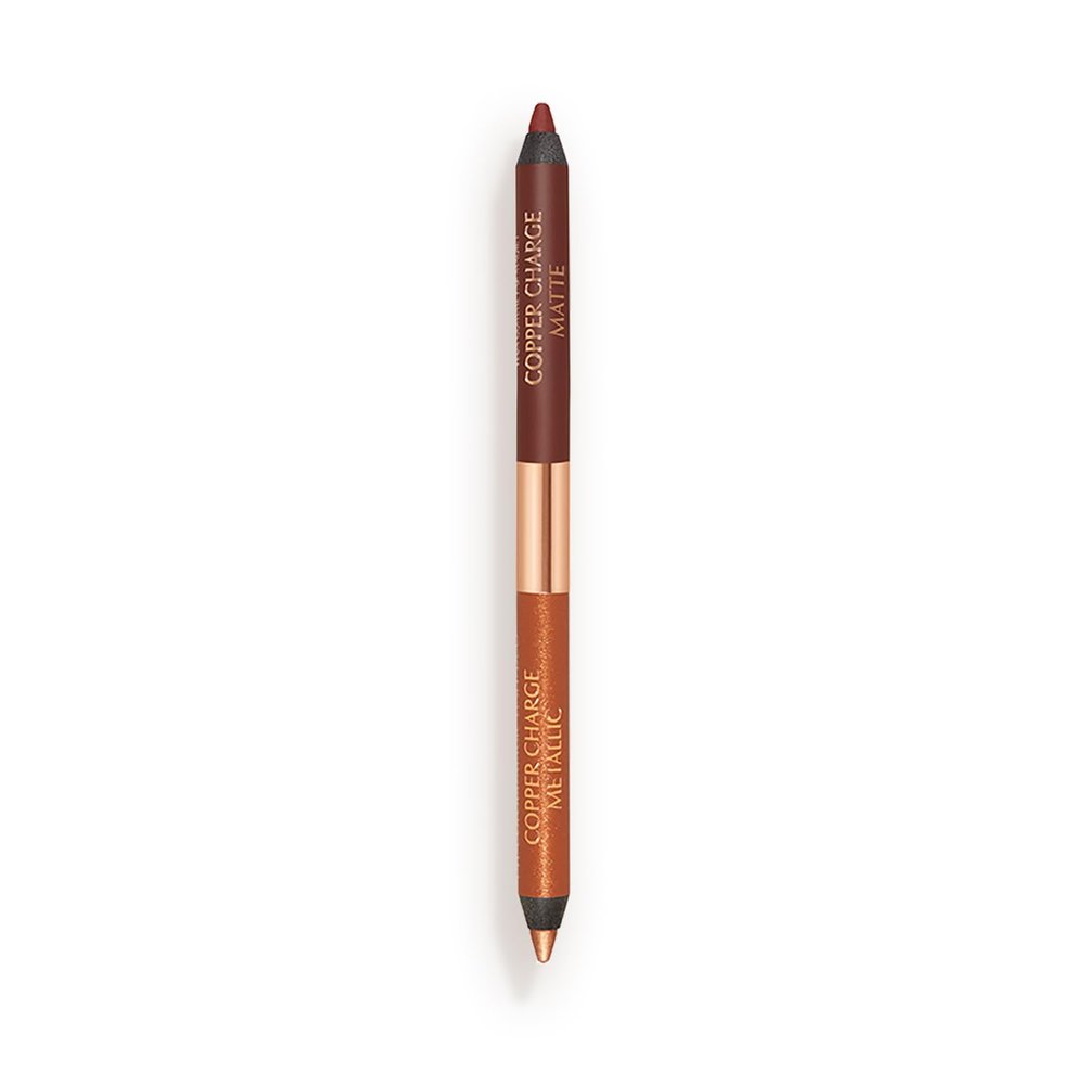 Charlotte Tilbury Magic Eyeliner - Waterproof Eyeliner Pencil with Matte & Metallic Finishes - Creamy, Blendable Formula with Up to 16HR Wear - Smudge & Humidity Proof - Copper Charge