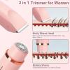 Women Shaver, 2-in-1 Women's Body Shaver, 2 in 1 Double-Headed Waterproof Wet and Dry Electric Razors Bikini Trimmer (Blue) view 4