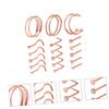 BESPORTBLE 21Pcs Piercing Jewelry Kit Stainless Steel Nose Rings Studs for Parties and Dances Creative Durable Nose Piercings Hypoallergenic Jewelry Mixed Rose Gold view 4