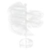120 Sticks Nail Art Color Chart Display Stand, Spiral False Nails Display Shelf Practice Tools Removable Portable Fan Shaped Sample Shelf (Transparent Color) view 1